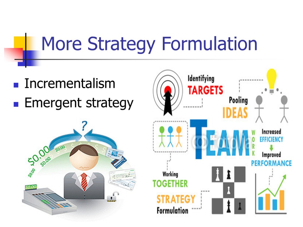 More Strategy Formulation Incrementalism Emergent strategy